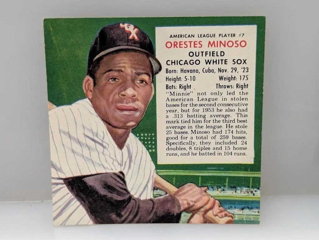 1954 red man tobacco MINNIE MINOSO HOF 7A C/S