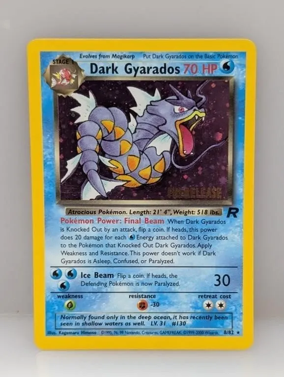 Pokemon 2000 Pre Release Stamped Gyarados Holo 8