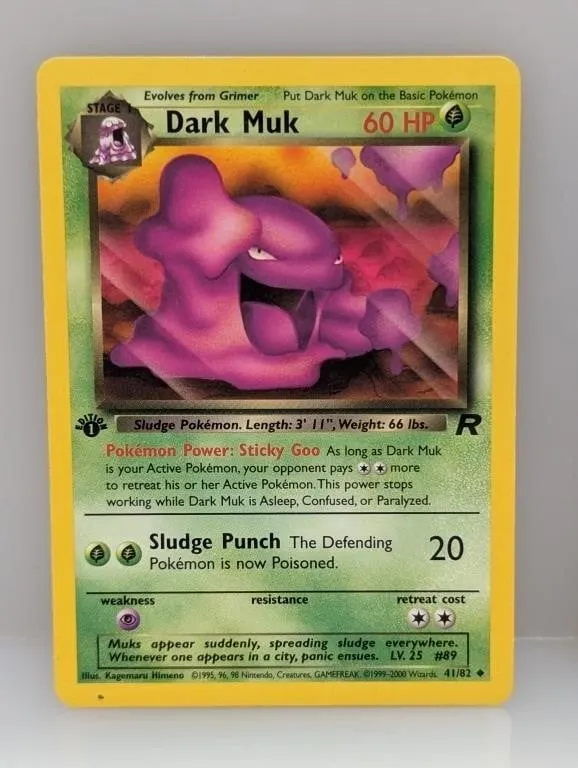Pokemon 2000 1st Edition Dark Muk 41 Scratches
