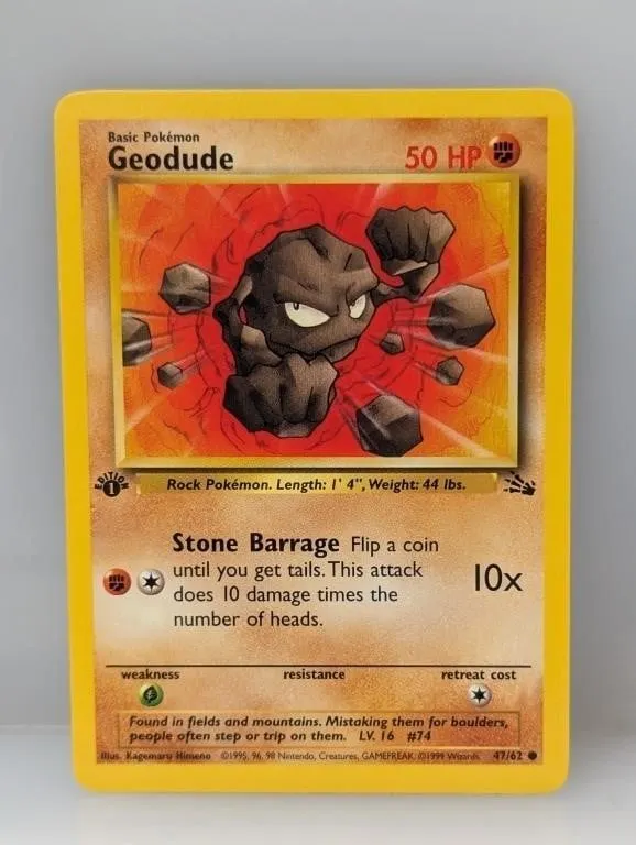 Pokemon 1999 1st Edition Geodude 47