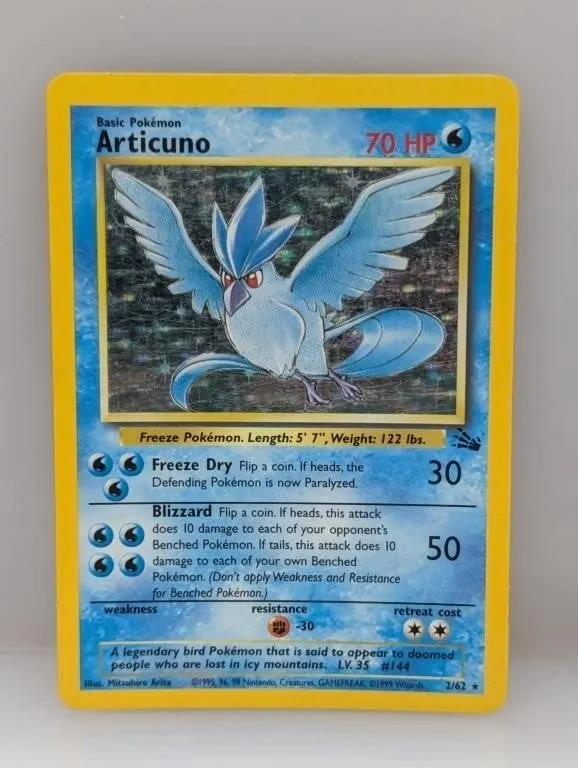 Pokemon 1999 Articuno Holo 2 S/C/E