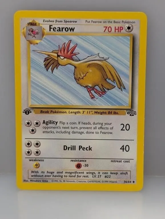 Pokemon 1999 1st Edition Fearow 36