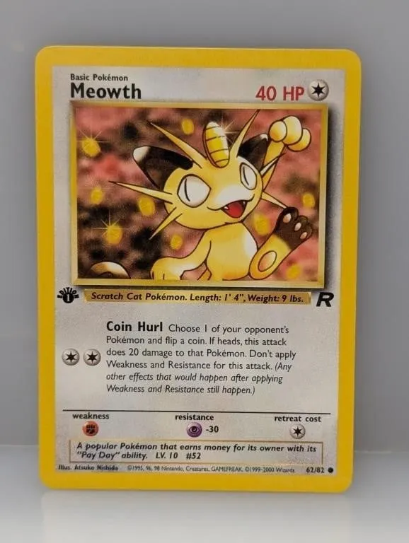 Pokemon 2000 1st Edition Meowth 62