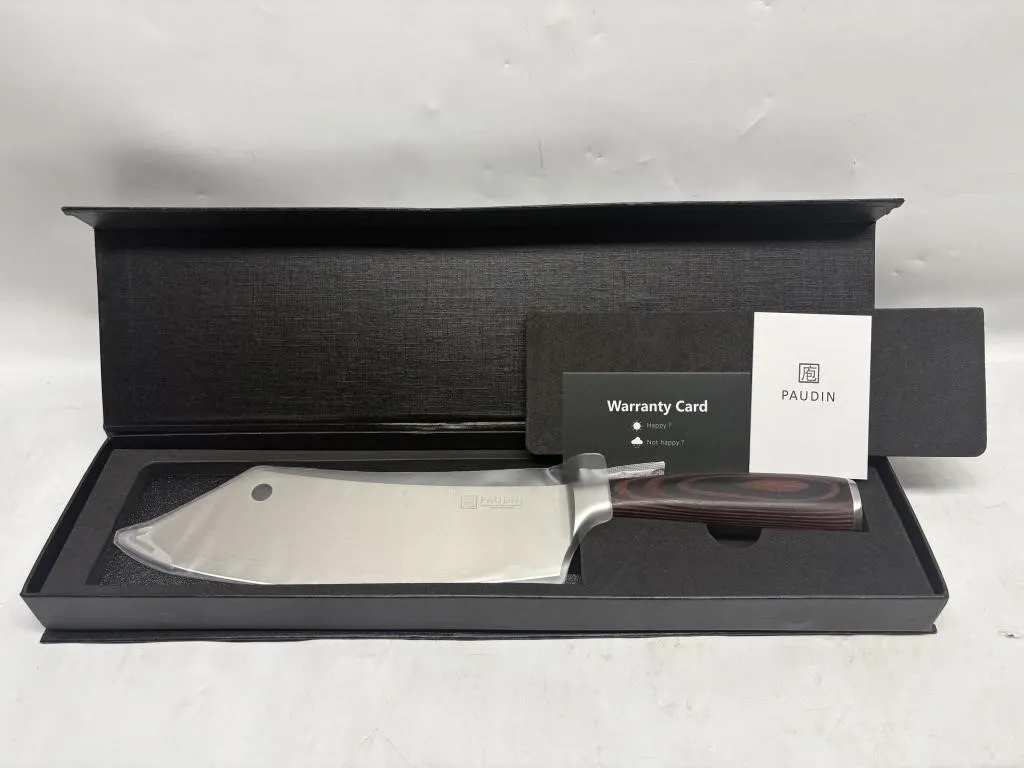 Paudin Cleaver Knife with Wood Handle in Box