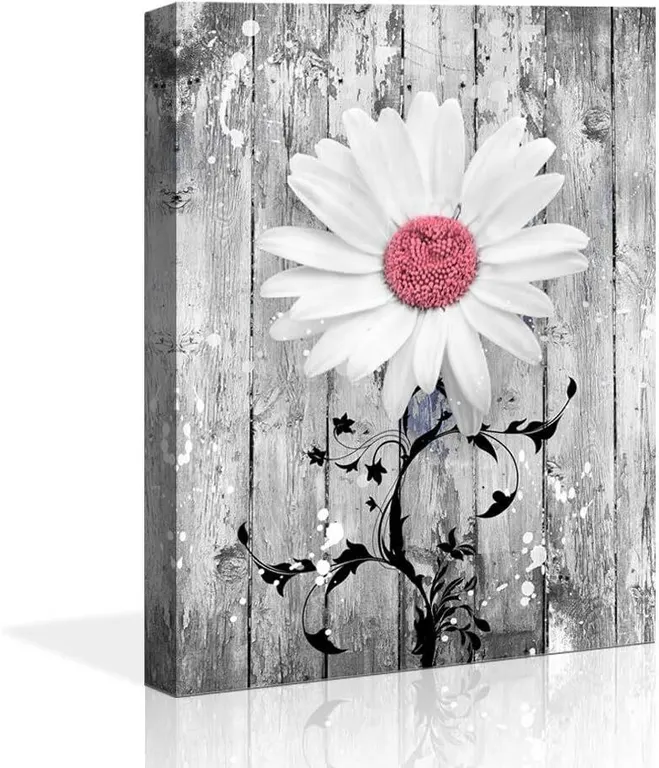 New $50 (16x24") Daisy Flowers Wall Art Canvas...