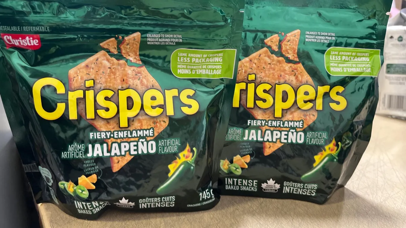 New (145g x2) 2pk Christie Crispers Jalapeno...