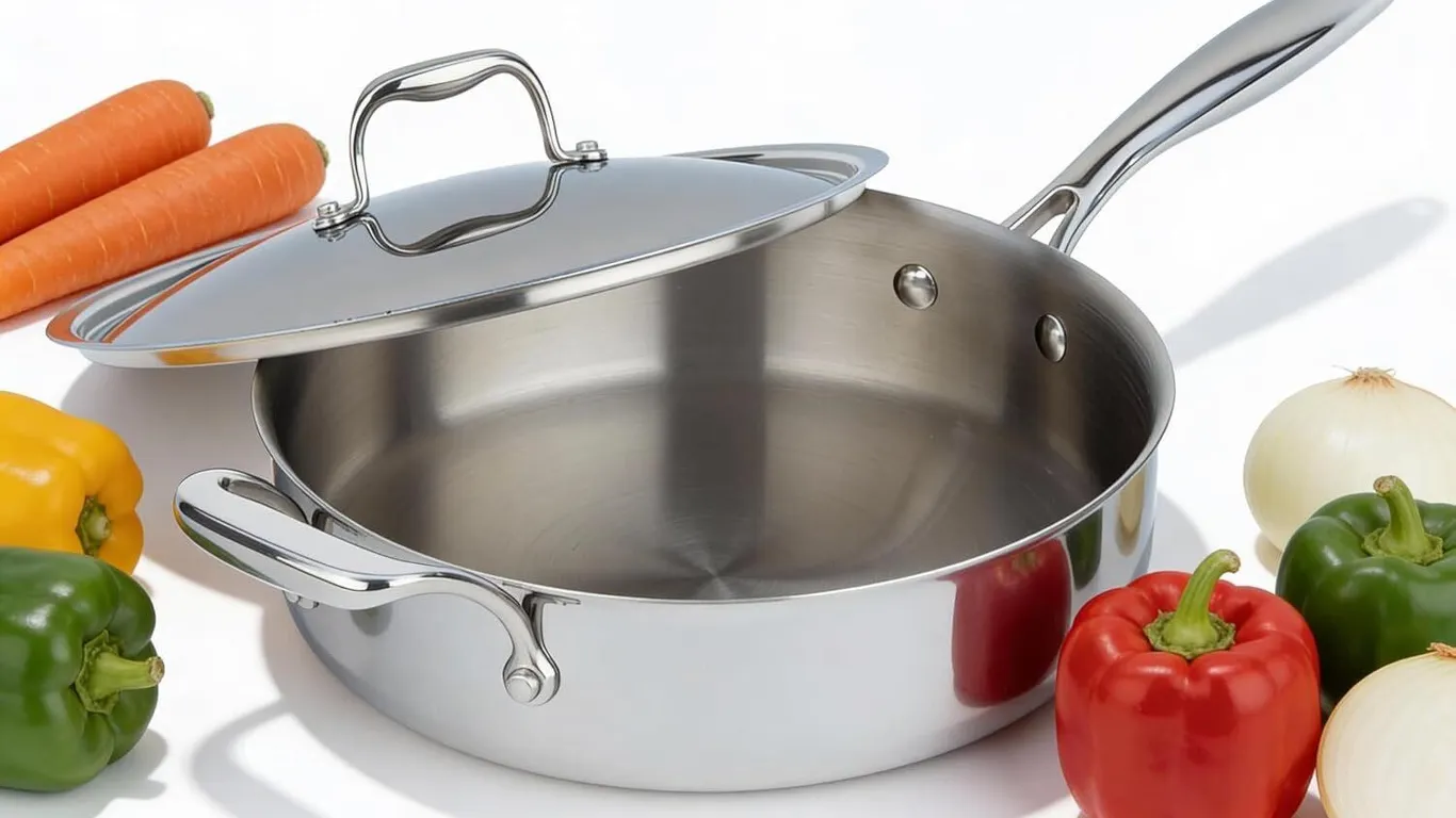 New $120 Meyer SuperSteel Tri-Ply Saute Pan...