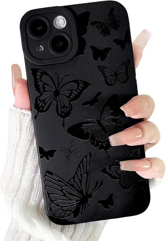 New Lovmooful iPhone 15 Plus Case Butterfly Black
