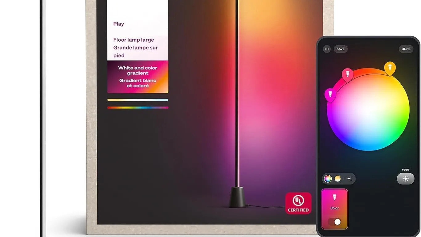 DAMAGED $210 Philips Hue Play Floor Lamp,...