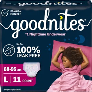 New $37 Large 25 Ct Goodnites Nighttime...