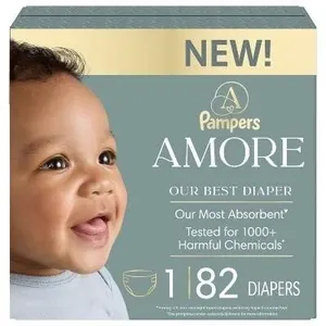 New $42 (Size 1) 82ct Amore by Pampers Diapers