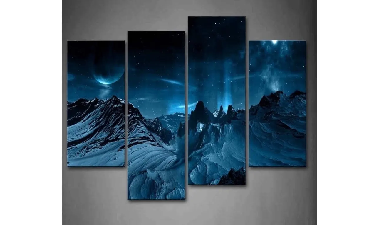$70 Stars and Mountain Wall Art