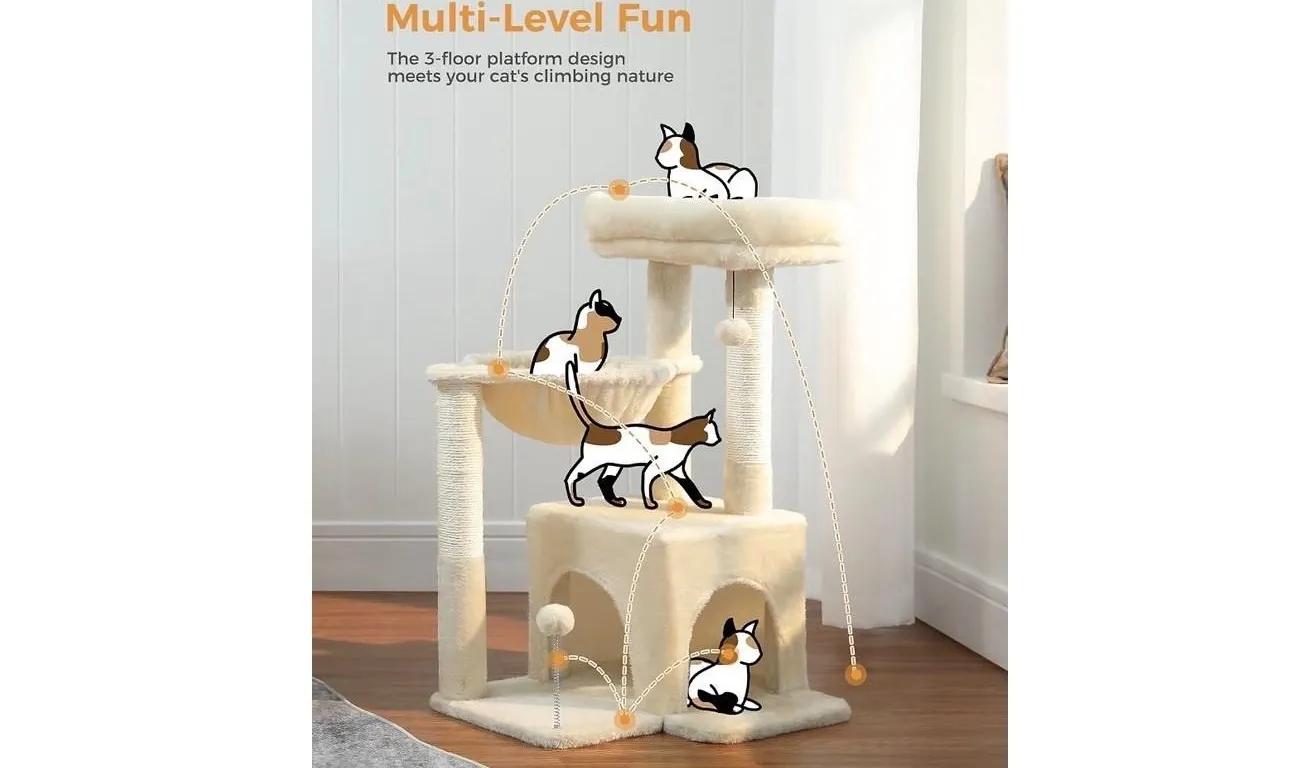 $60 PAWZ Road Cat Tree, Small Cat Tower