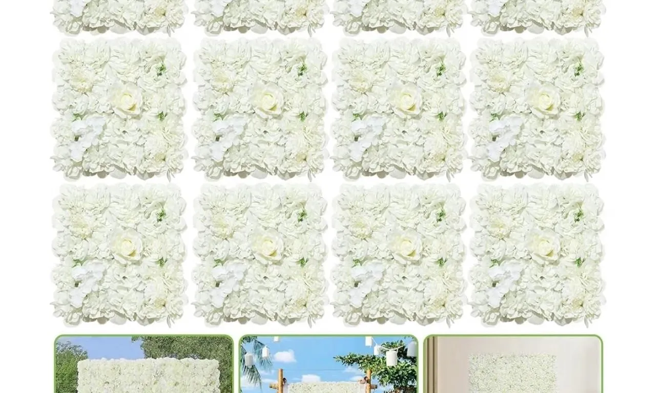 $127 12Pcs White Flower Wall