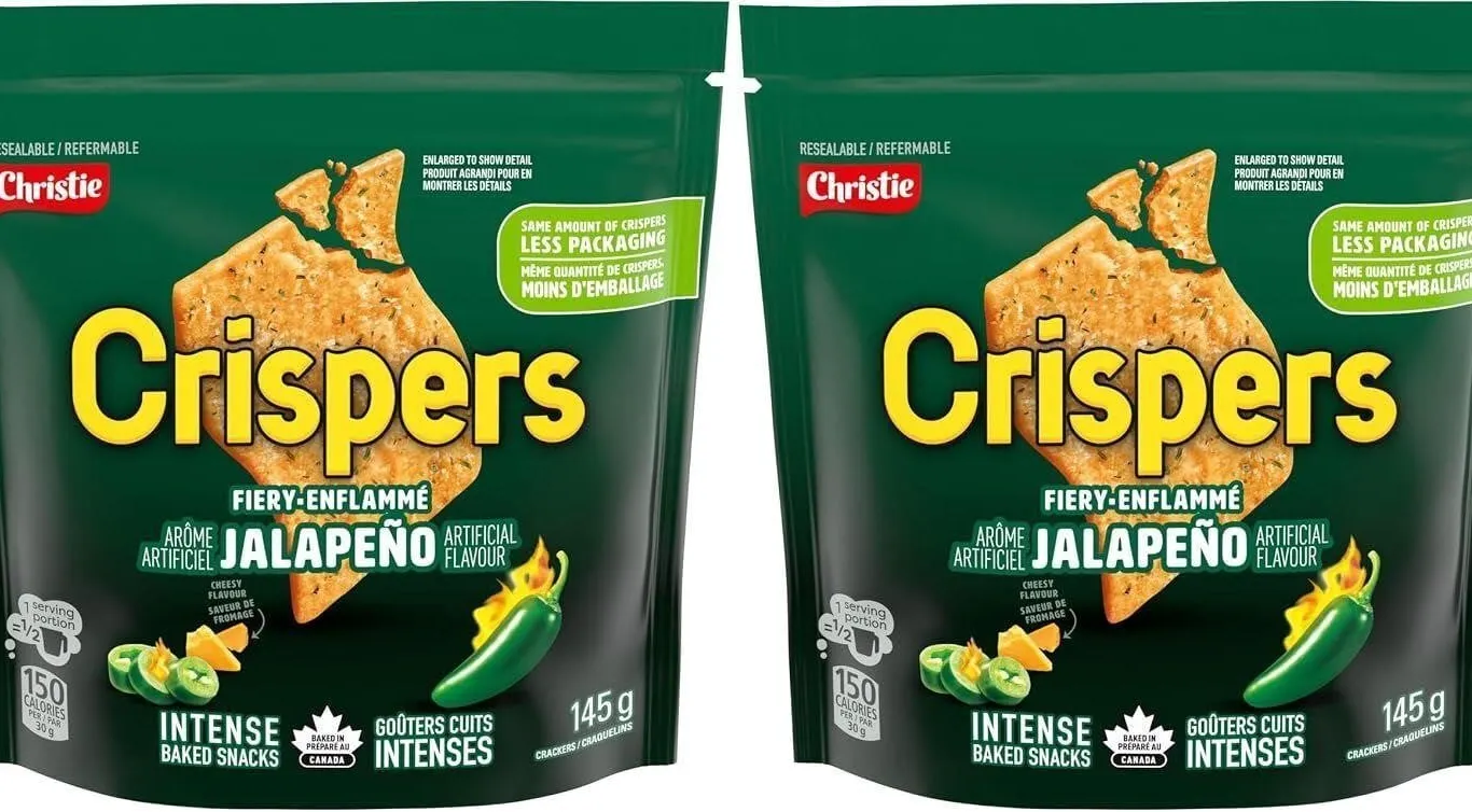 NEW (145g x2) 2pk Crispers, Fiery Jalape�o Flavour