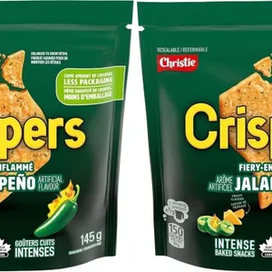 NEW (145g x2) 2pk Crispers, Fiery Jalape�o Flavour