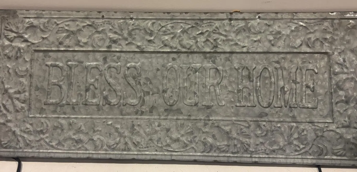 Metal Bless Our Home Wall Decor