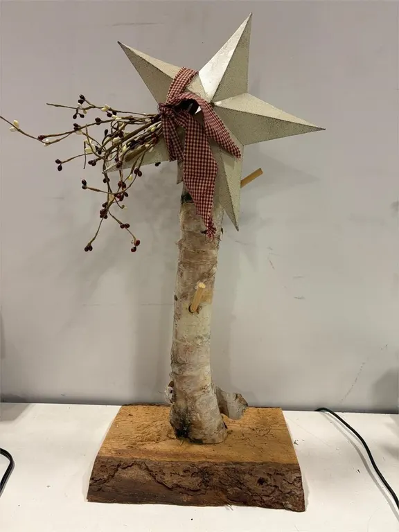 Wood Stand With Star