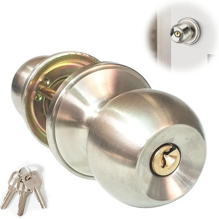 Entrance Door Handle with Lock and Key