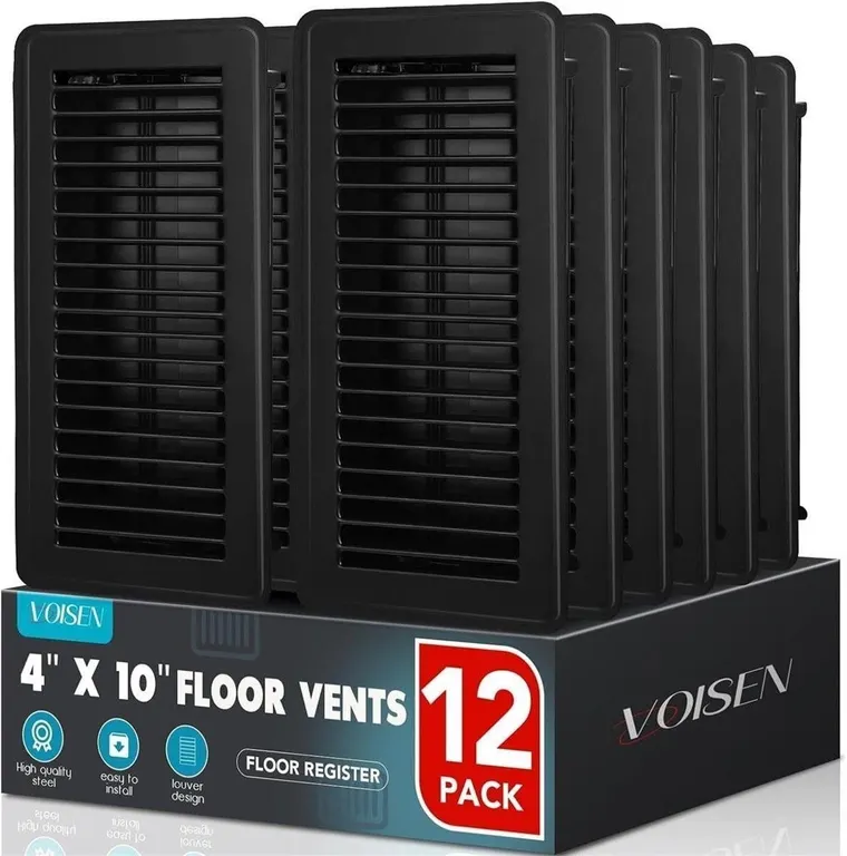 NEW $135 (4x10)12 Pcs Black Floor Register Vents