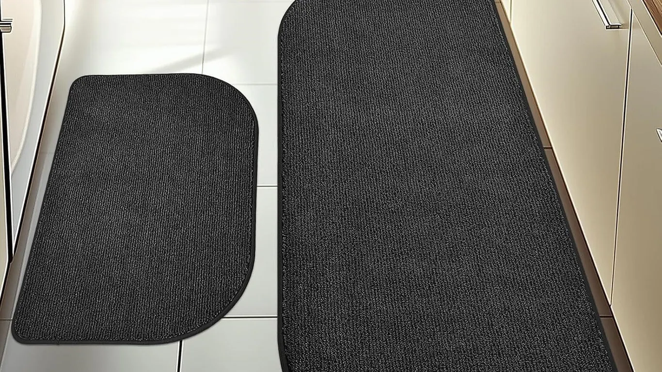 SEALED $100 Set Of 2 Washable Kitchen Rug Non-Slip