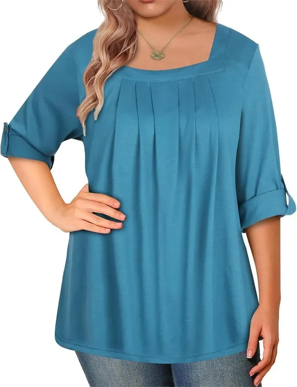 NEW (XL) Casual Tunic Neck Loose Fit Top