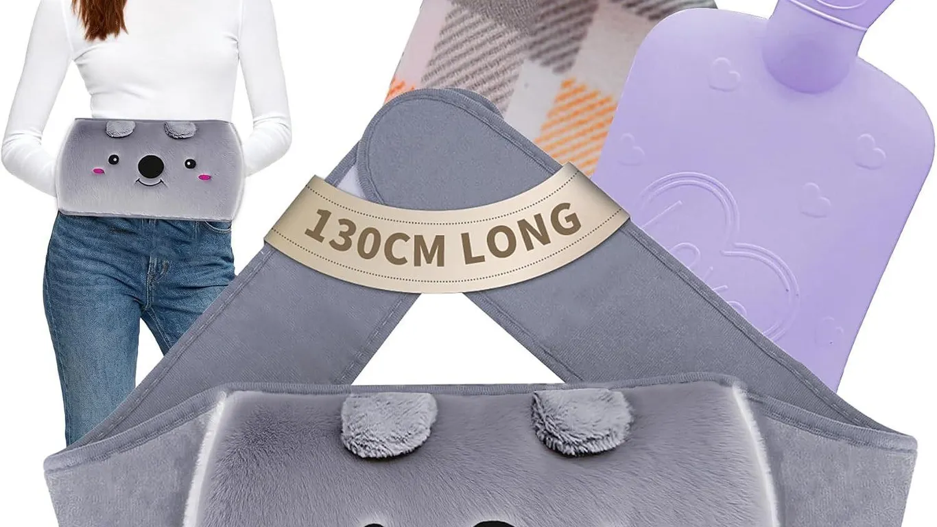 NEW 1L Hot Water Bottle w/Koala Cover Waist Belt