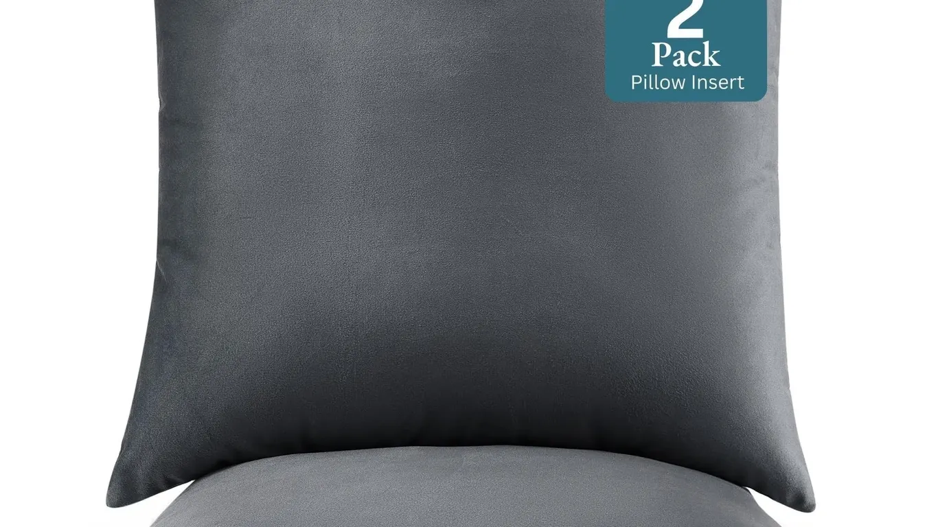 SEALED $76 2PK Velvet Pillow Inserts 18x18"