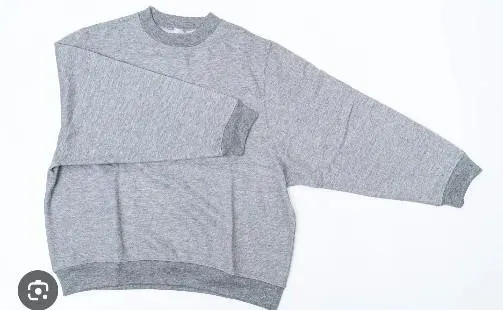 NEW (M) Crewneck Unisex Ribbed Sweatshirt