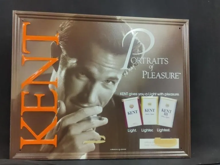 17"x22" Metal KENT Cigarette Sign