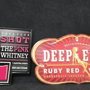 (2) Tin Liquor Signs