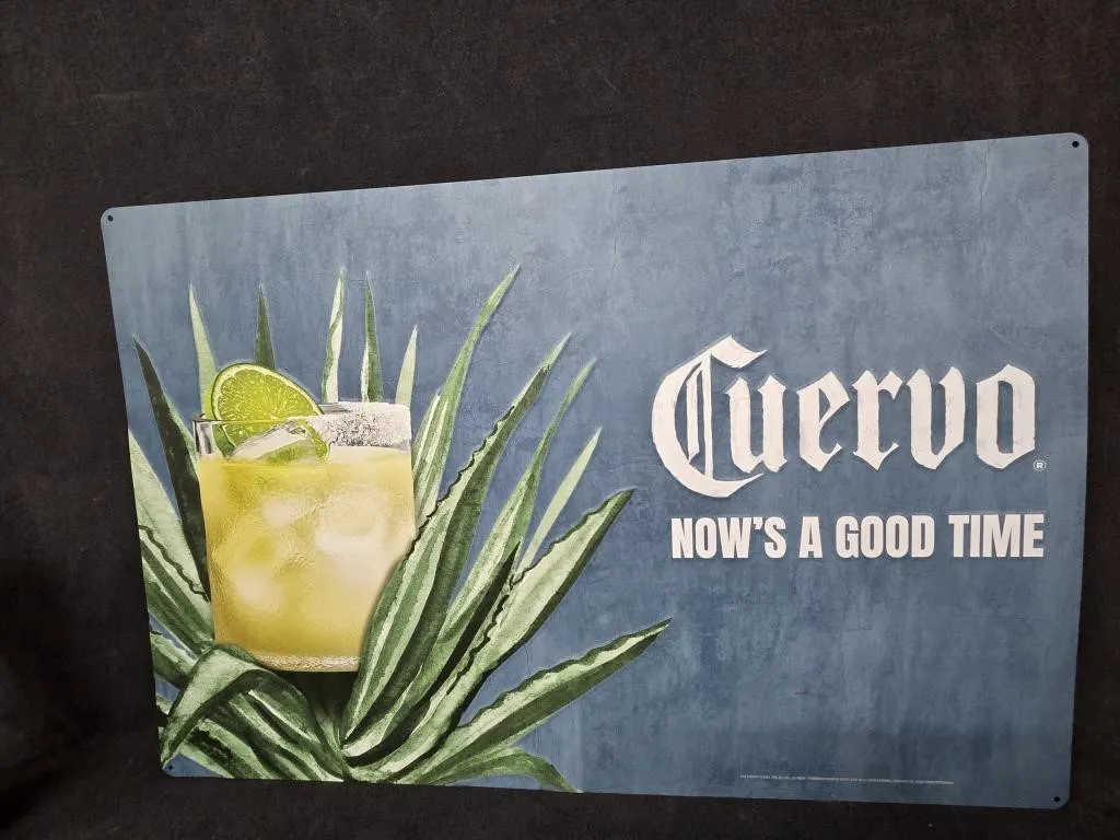 30"�20" Metal Cuervo Tequila Sign