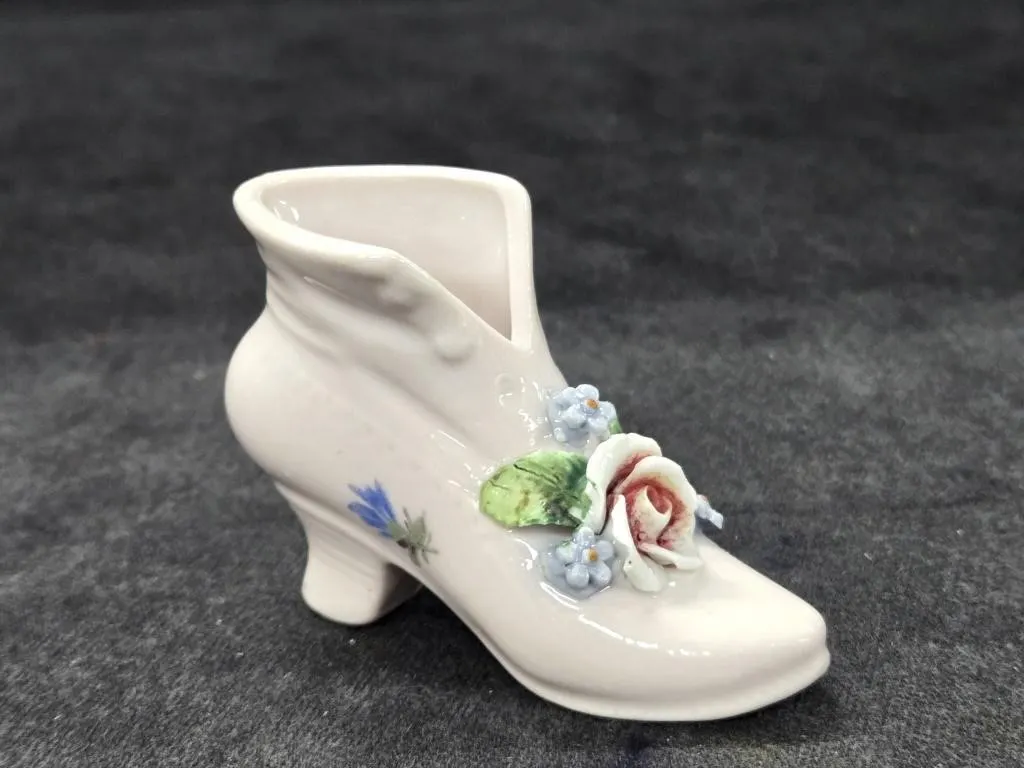 1950s-60s German Hand Painted Porcelain Shoe