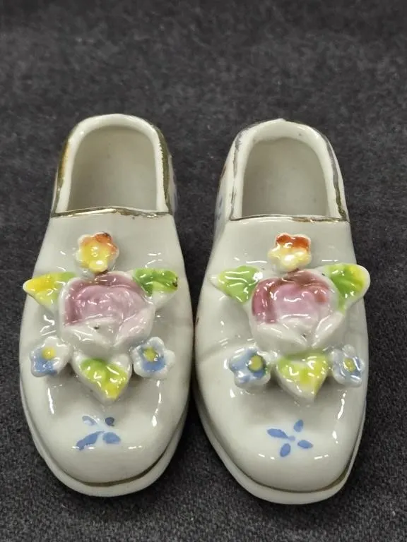 Miniature Porcelain Shoe Figurines