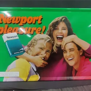 17"x25" Vintage Embossed Newport Metal Sign