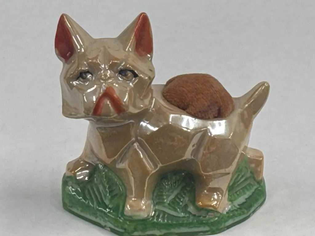 Made in Japan Lustreware Ceramic Bulldog Cubist