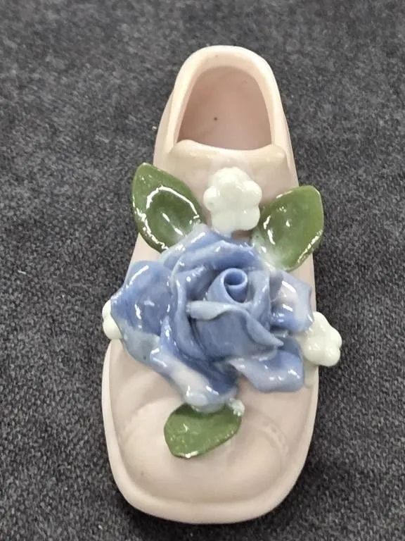 Miniature Porcelain Hand Painted Shoe