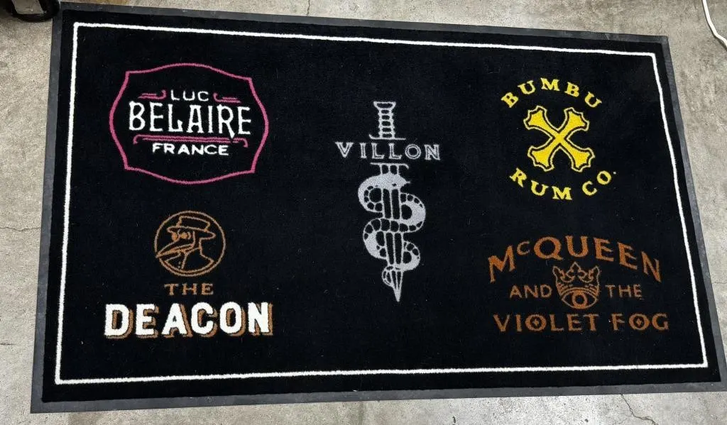 5Ft x3ft Multi Logo Floor Mat W/ Various Beverage