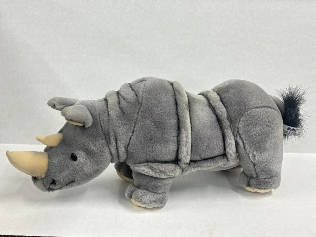 Rare A&A Plush Gray Rhino Stuffed Animal 16�