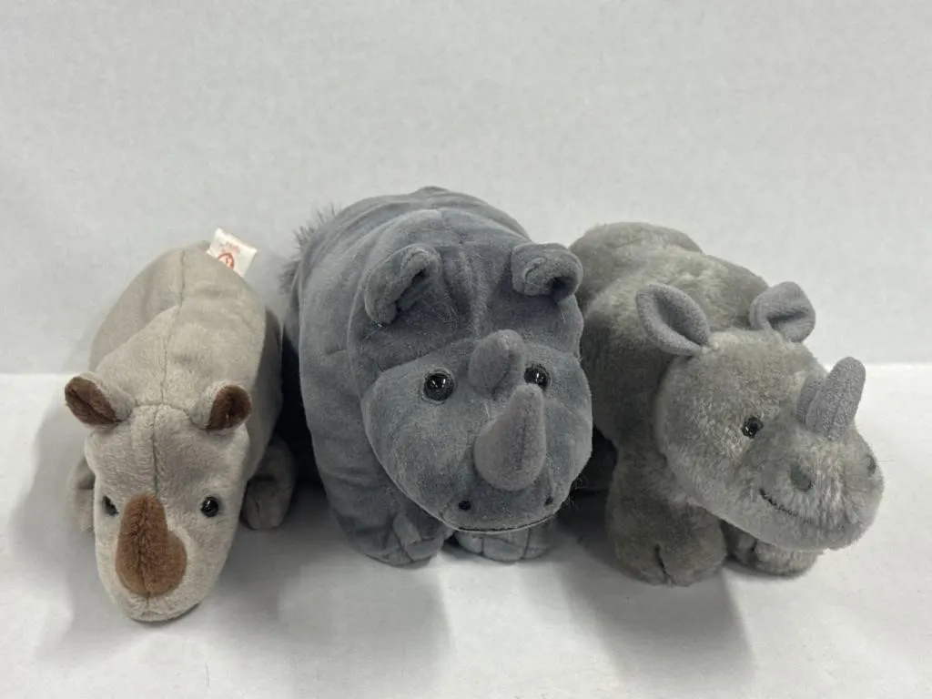(3) Little Rhinoceros Stuffed Animal