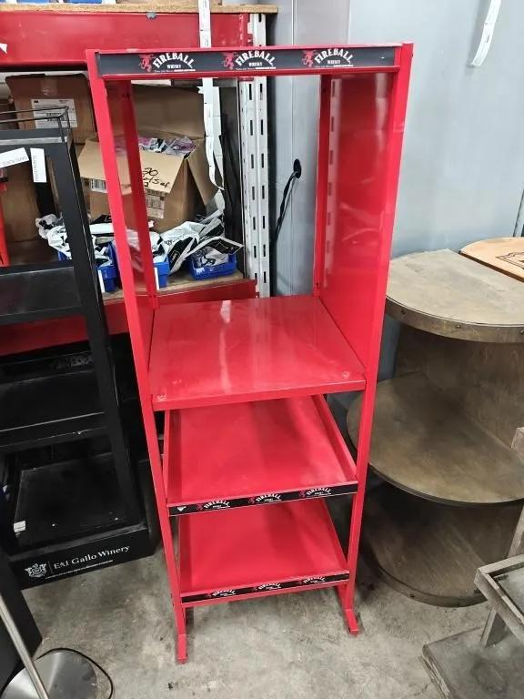Metal Fireball Whiskey Retail Display Shelf
