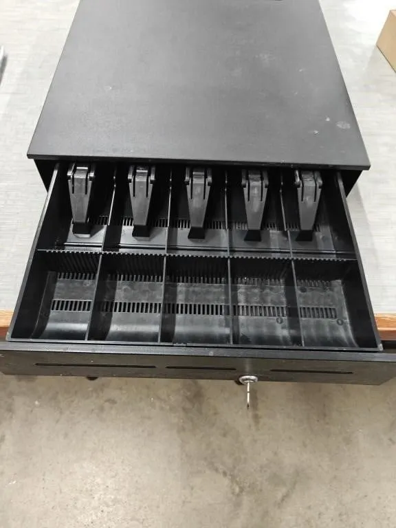 Metal Cash Drawer with Key Spring Open
