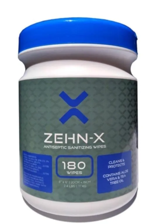 (1) NEW ZEHN-X Antiseptic Sanitizing Wipes 180 ct