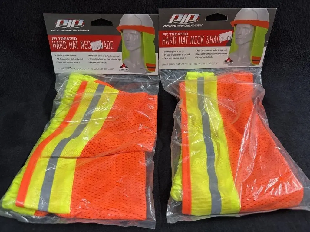(2) FR Treated Hard Hat Neck Shades