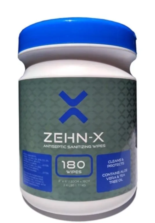 (1) NEW ZEHN-X Antiseptic Sanitizing Wipes 180 ct