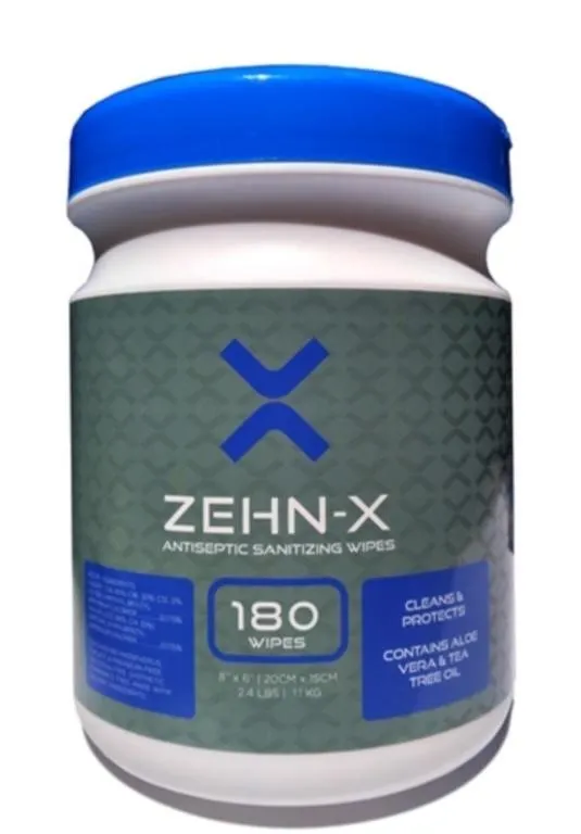 (1) NEW ZEHN-X Antiseptic Sanitizing Wipes 180 ct