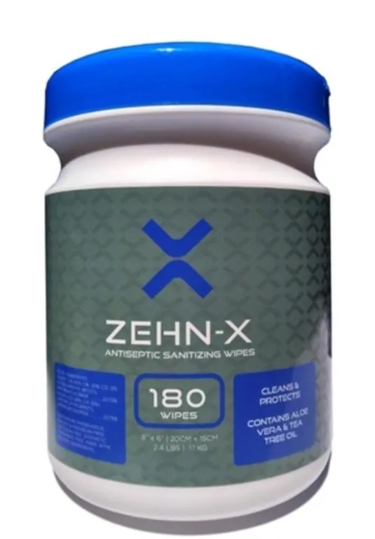 (1) NEW ZEHN-X Antiseptic Sanitizing Wipes 180 ct