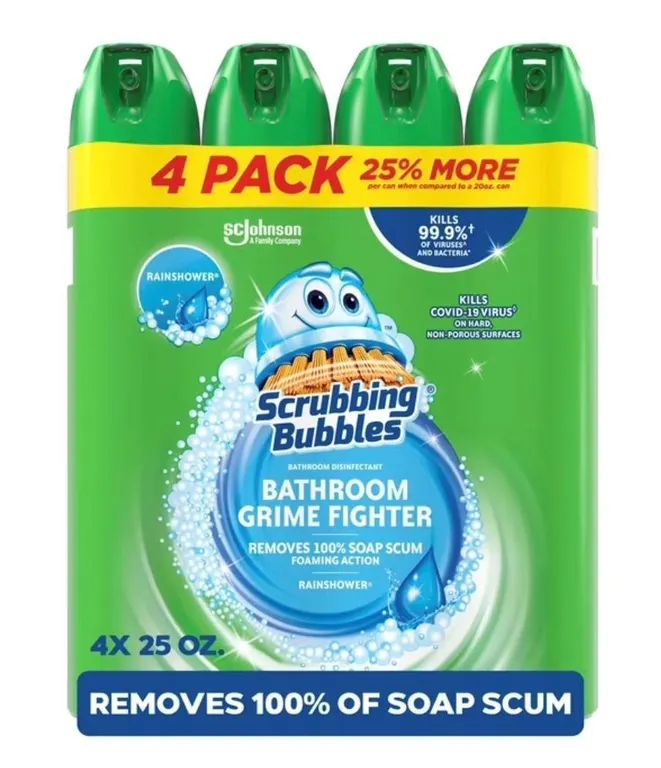 Scrubbing Bubbles Bathroom Cleaner Rainshower 4pk