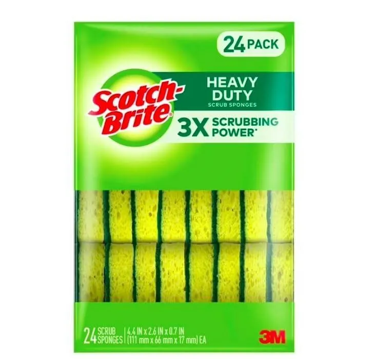 Scotch-Brite Heavy Duty Scrub Sponges 24ct Yellow