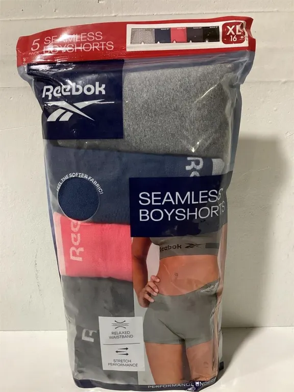 Reebok Womens Seamless Boyshorts XL 5pk